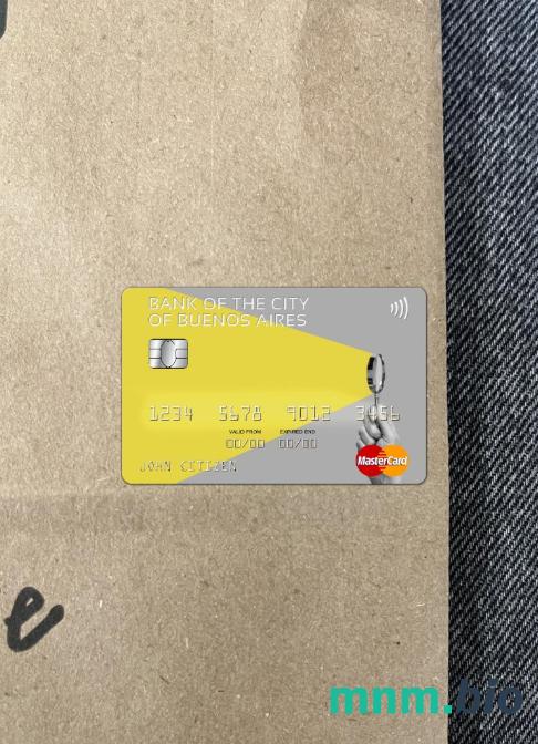 Argentina bank of the City of Buenos Aires wygląd zdjęcia mastercard skan PSD + zdjęcie